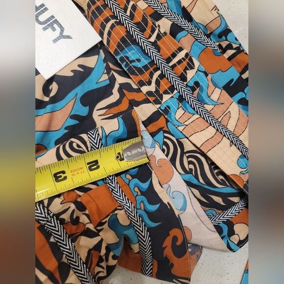 CHUFY KATHMANDU HEIGHTS Keket Shorts Pleated Navy Boho Belted Tie Small NWT - Picture 9 of 9